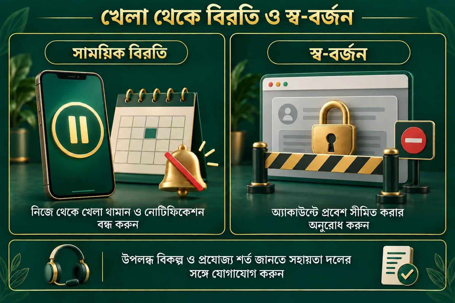 সাময়িক বিরতি ও স্ব-বর্জনের পার্থক্য